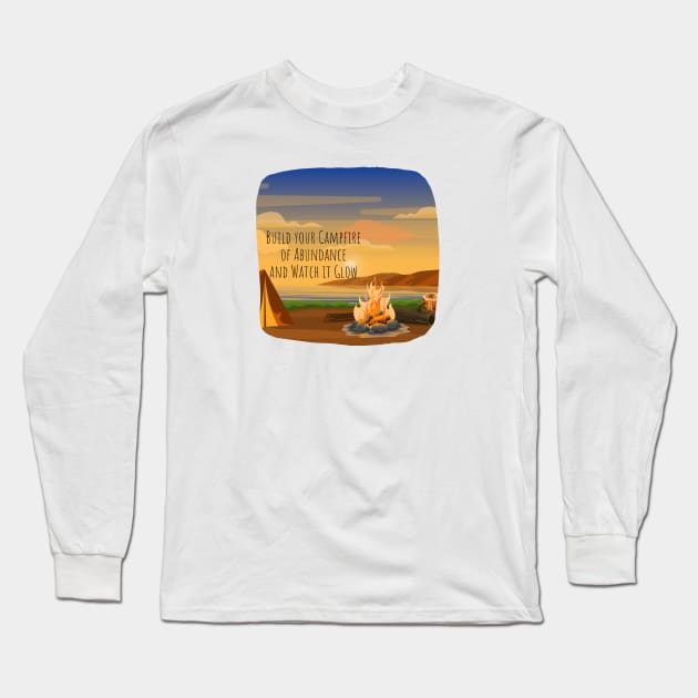 Campfire of Abundance Long Sleeve T-Shirt by AtHomeNinjaKeisha